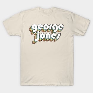 George Jones - Retro Rainbow Letters T-Shirt